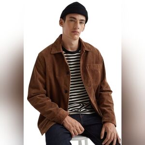 H&M Medium Brown Corduroy Button Chore Jacket Size Mens' Medium (Gently Used)